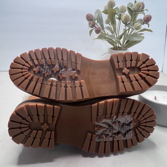 Ralph Lauren Carlee Water Resistant Suede Boots Shearling Brown Women 7.5 NWOB - Picture 8 of 9